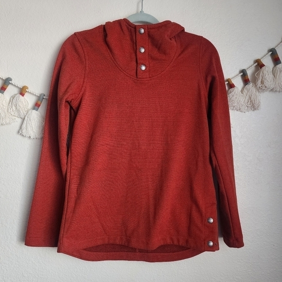 The North Face Knit Stitch Coat Pullover Hooded Sweater Snap Henley Fleece XS - Picture 1 of 12